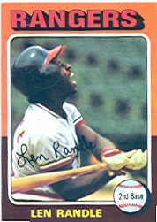 1975 Topps Baseball Cards      259     Len Randle